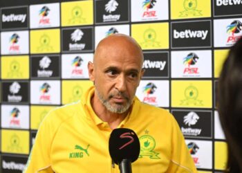 Miguel Cardoso coach of Mamelodi Sundowns after the Betway Premiership match against TS Galaxy FC at Loftus Versfeld Stadium in Pretoria on Wednesday