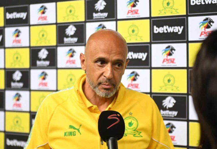 Miguel Cardoso coach of Mamelodi Sundowns after the Betway Premiership match against TS Galaxy FC at Loftus Versfeld Stadium in Pretoria on Wednesday